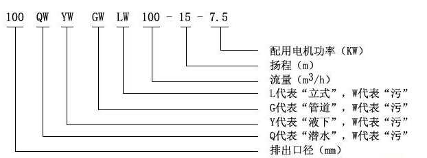 QW潛水泥漿泵型號(hào)意義