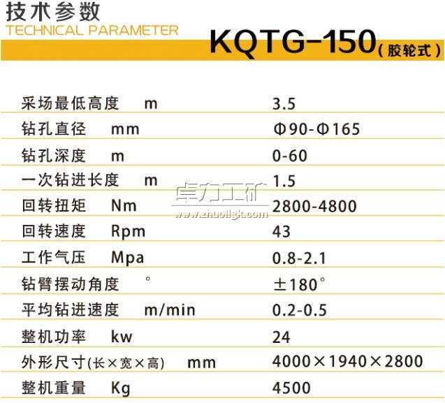 KQTG-150礦用輪胎式潛孔鉆機